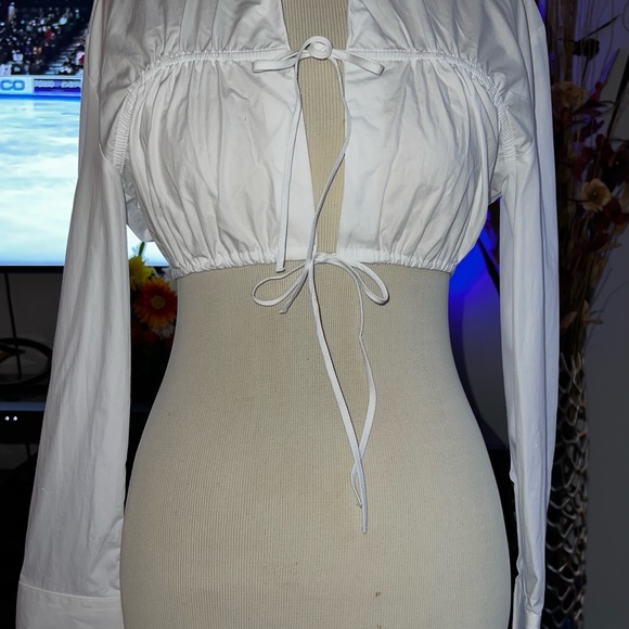 New Zara white adorable blouse, size XSmall - Picture 2 of 7